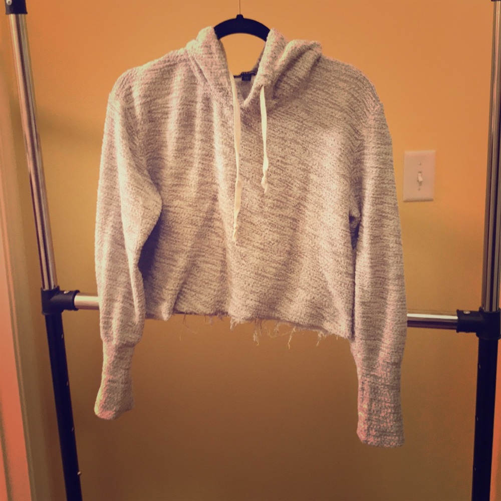 Fun grey crop top sweater